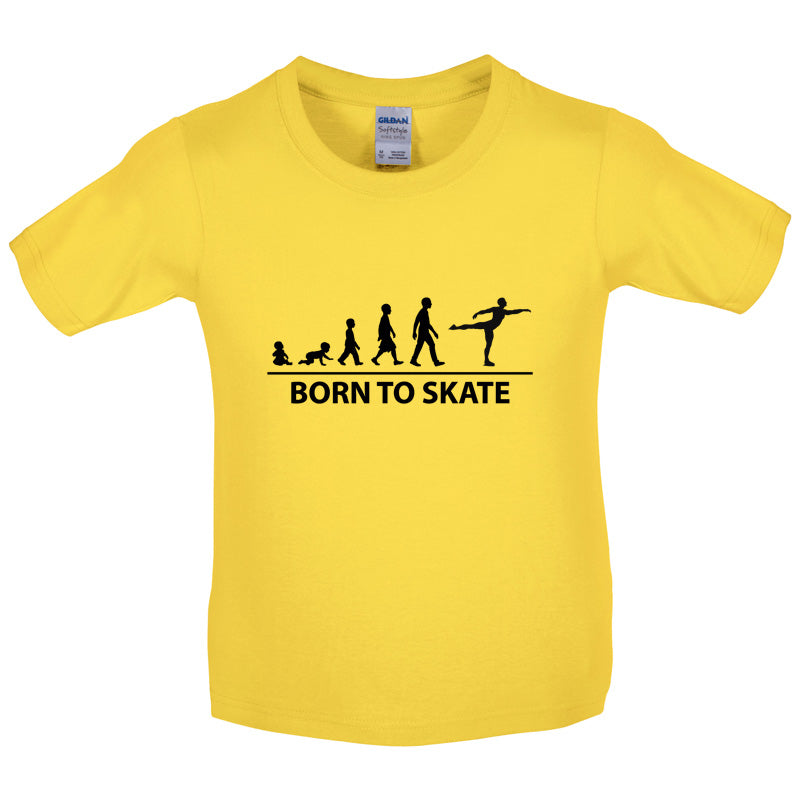 Born to Ice Skate Kids T Shirt