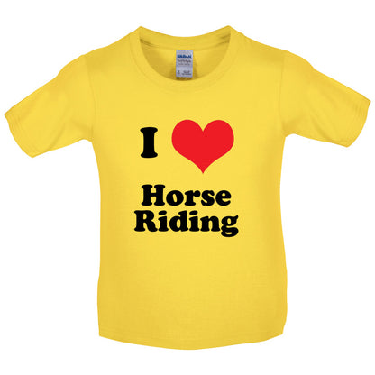 I Love Horse Riding Kids T Shirt