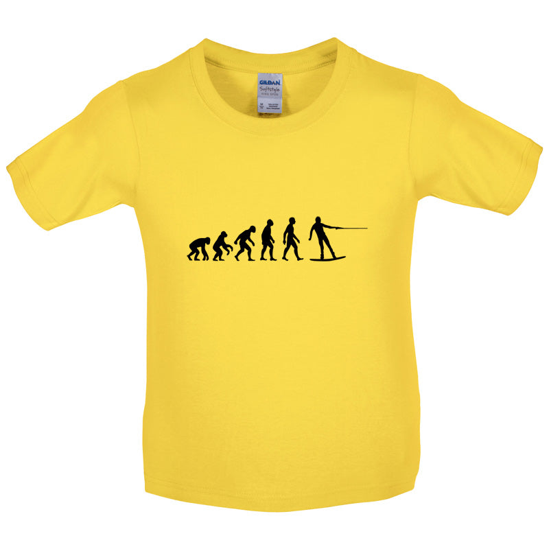 Evolution of Man Wakeboard Kids T Shirt