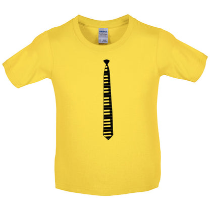 Piano Key Tie Kids T Shirt