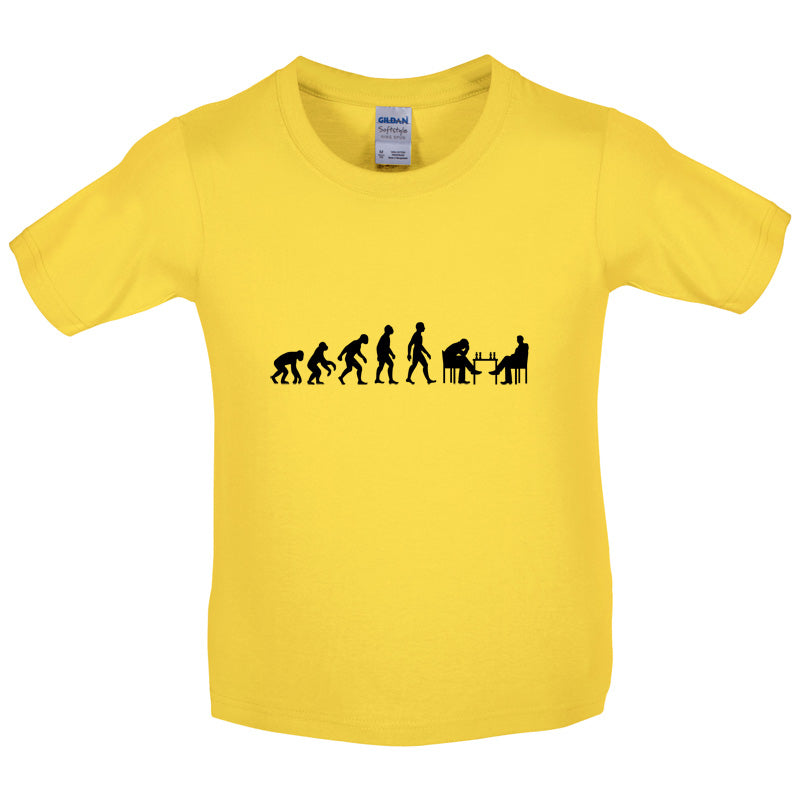 Evolution of Man Chess Kids T Shirt