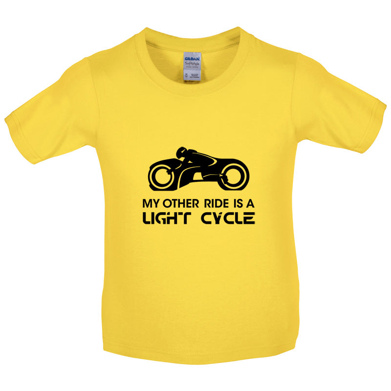 My Other Ride Is A Light Cycle Kids T Shirt