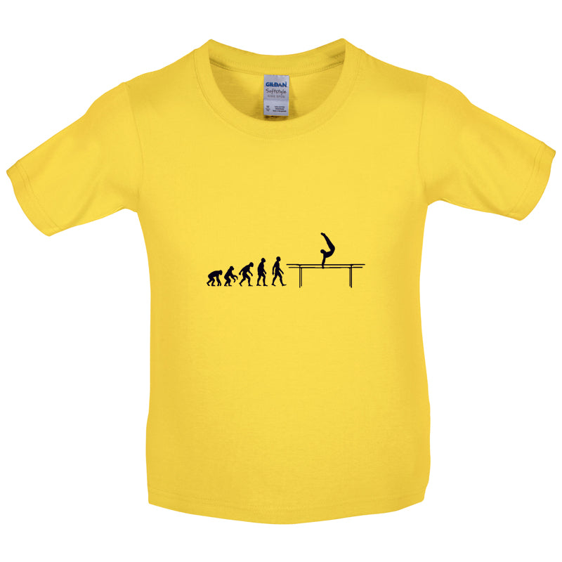 Evolution Of Man Parallel Bars Kids T Shirt