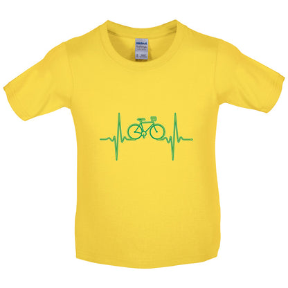 Cycling Heartbeat Kids T Shirt