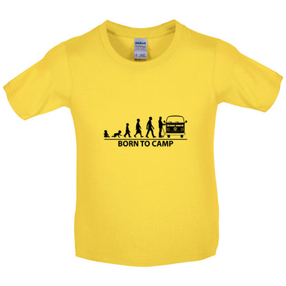 Born To Camp (Bay Window) Kids T Shirt