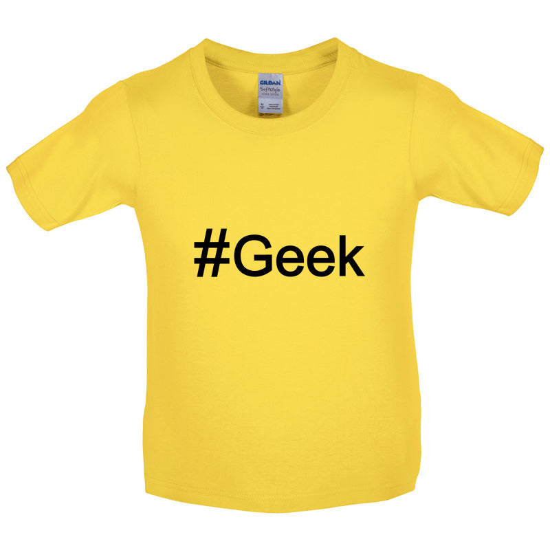 #Geek (Hashtag) Kids T Shirt