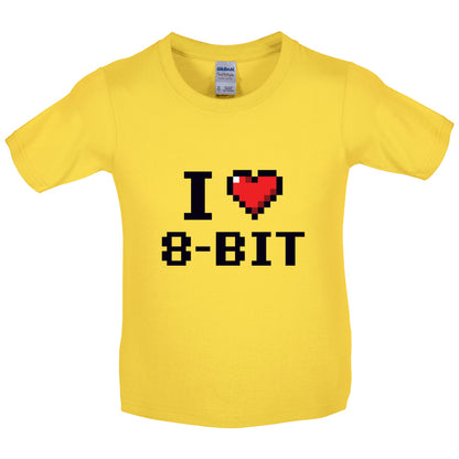 I Love 8-Bit Kids T Shirt