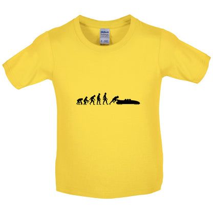 Evolution of Man Bobsleigh Kids T Shirt