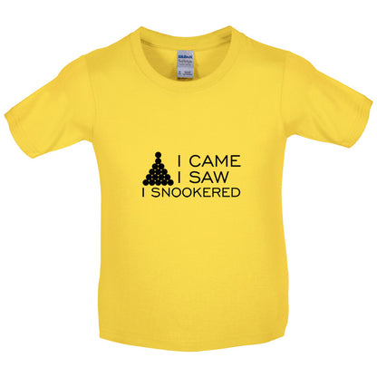 I Came I Saw I Snookered Kids T Shirt