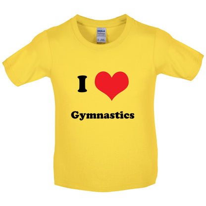 I Love Gymnastics Kids T Shirt