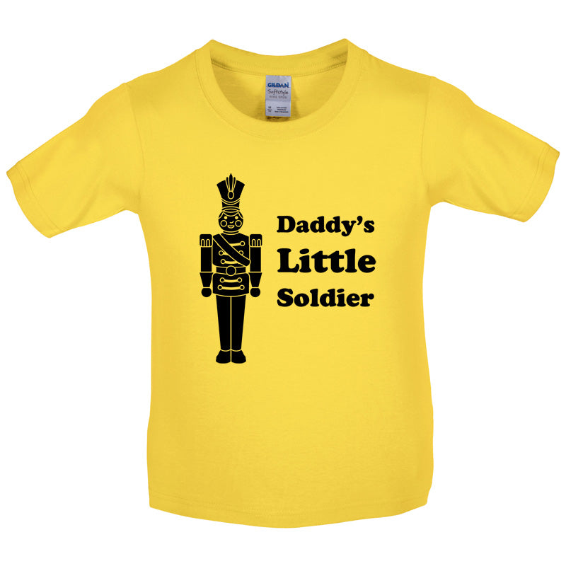 Daddy's Little Soldier Kids T Shirt