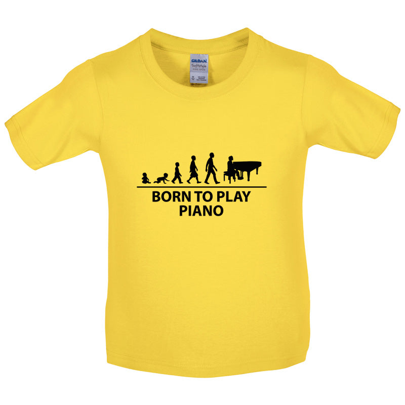 Born to Play Piano Kids T Shirt