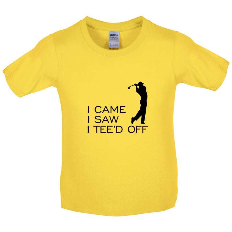 I Came I Saw I Tee'd Off Kids T Shirt