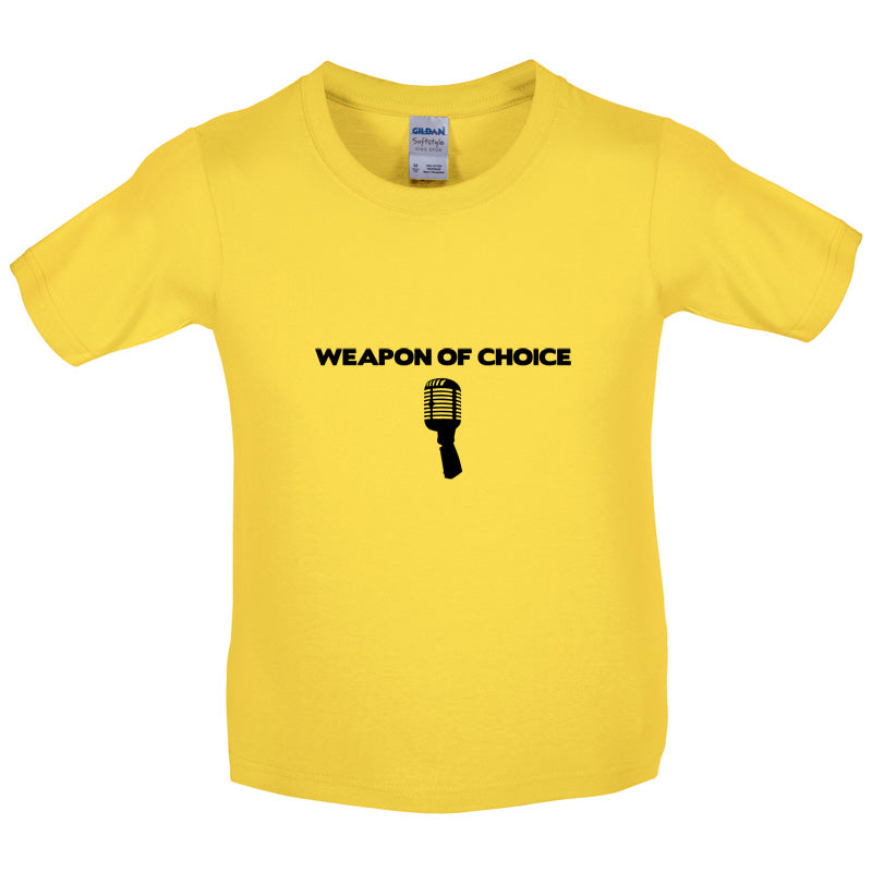 Weapon Of Choice Microphone Kids T Shirt