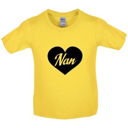 Heart Nan Kids T Shirt