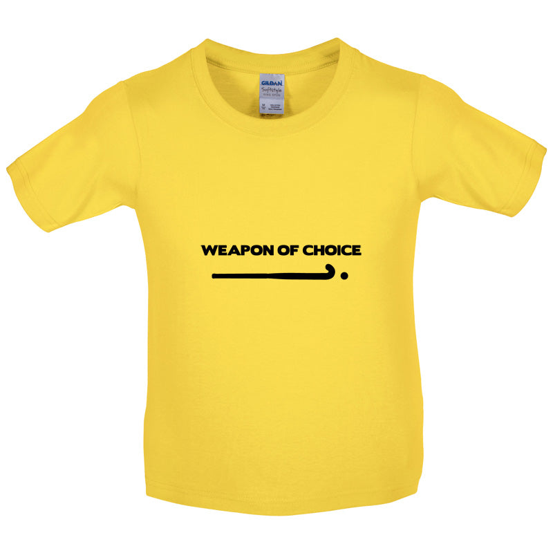 Weapon Of Choice Field Hockey Kids T Shirt