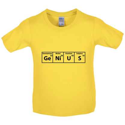 Genius Periodic Table Kids T Shirt