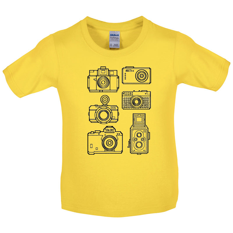 Vintage Cameras Kids T Shirt