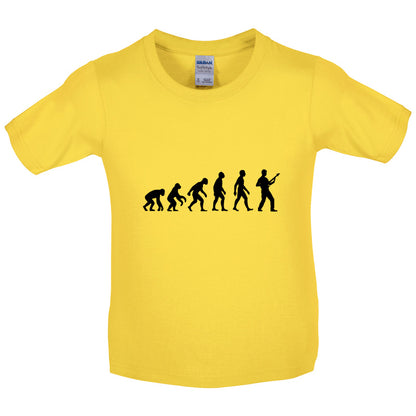 Evolution of Man Bass Guitar Player Kids T Shirt