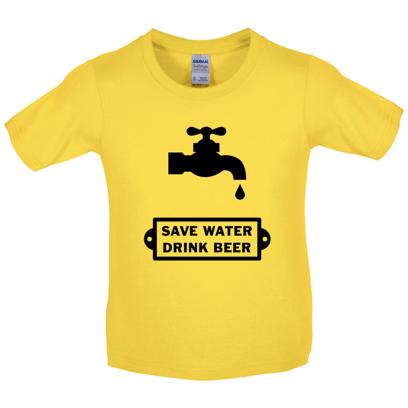 Save Water Drink Beer Kids T Shirt