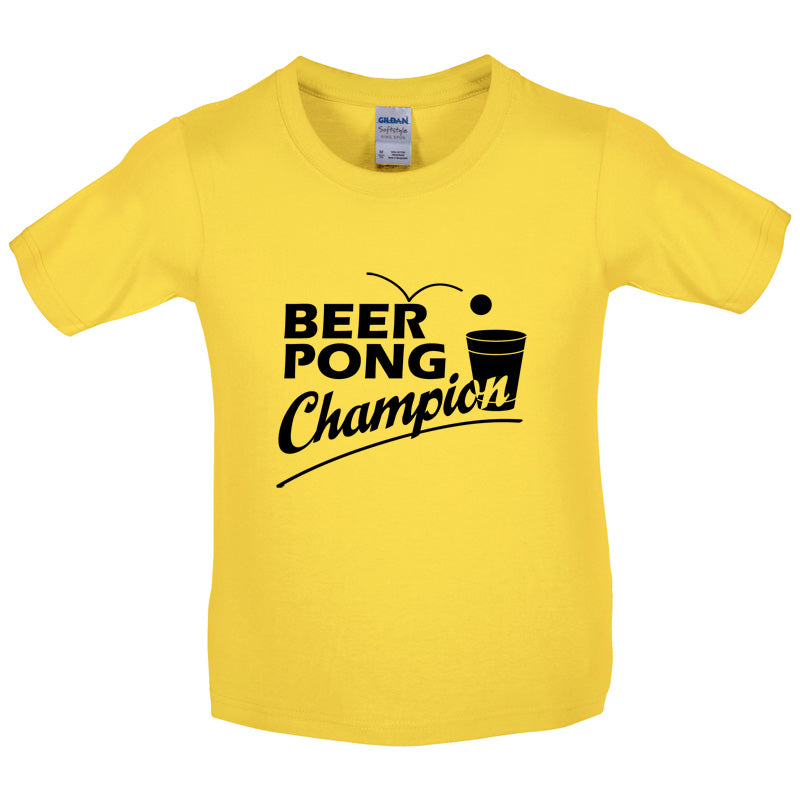 Beer Pong Champion Kids T Shirt