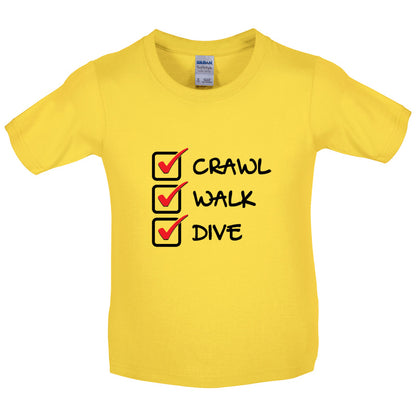 Crawl Walk Golf Kids T Shirt