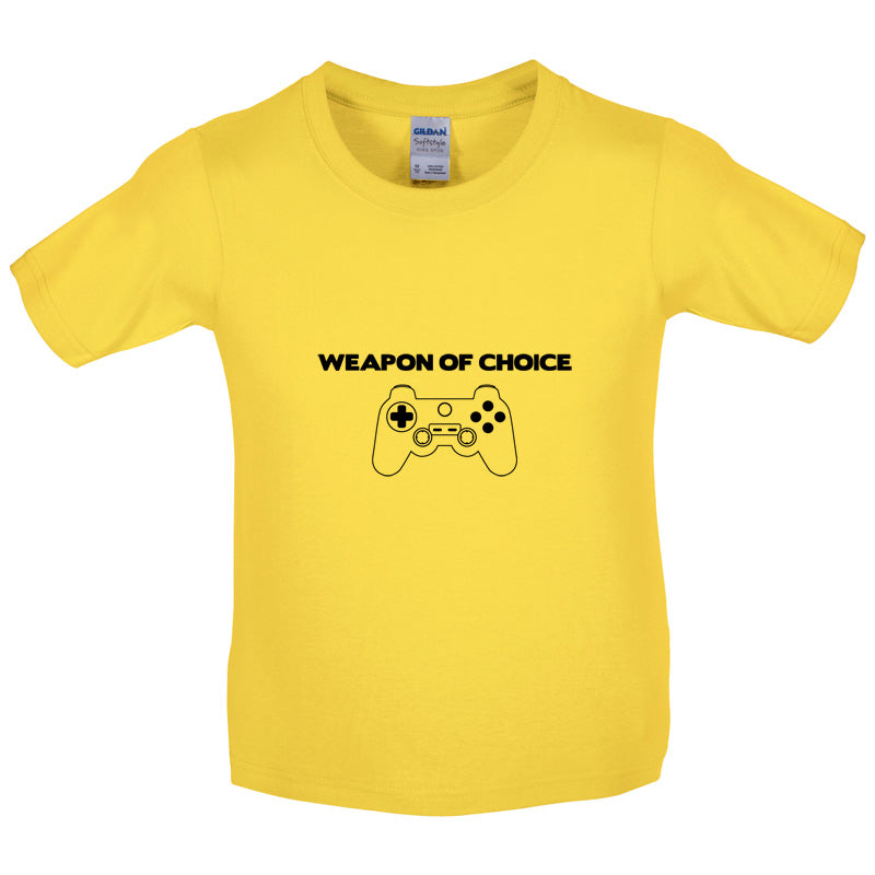 Weapon Of Choice Gamer Kids T Shirt