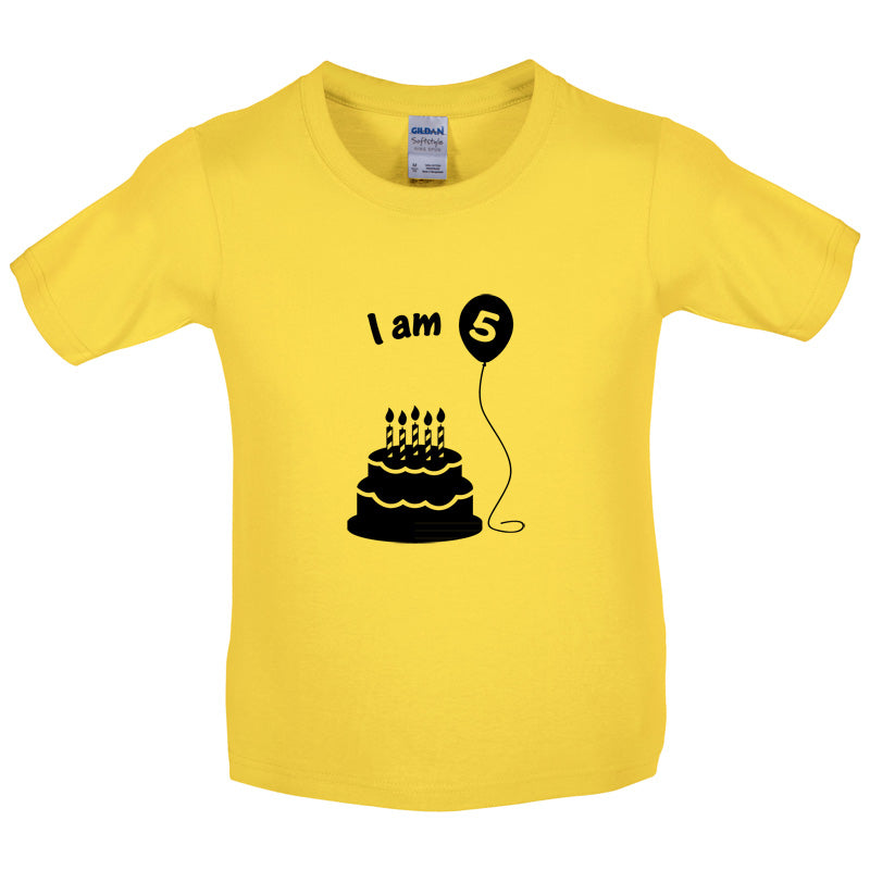 I Am 5 Kids Birthday T Shirt