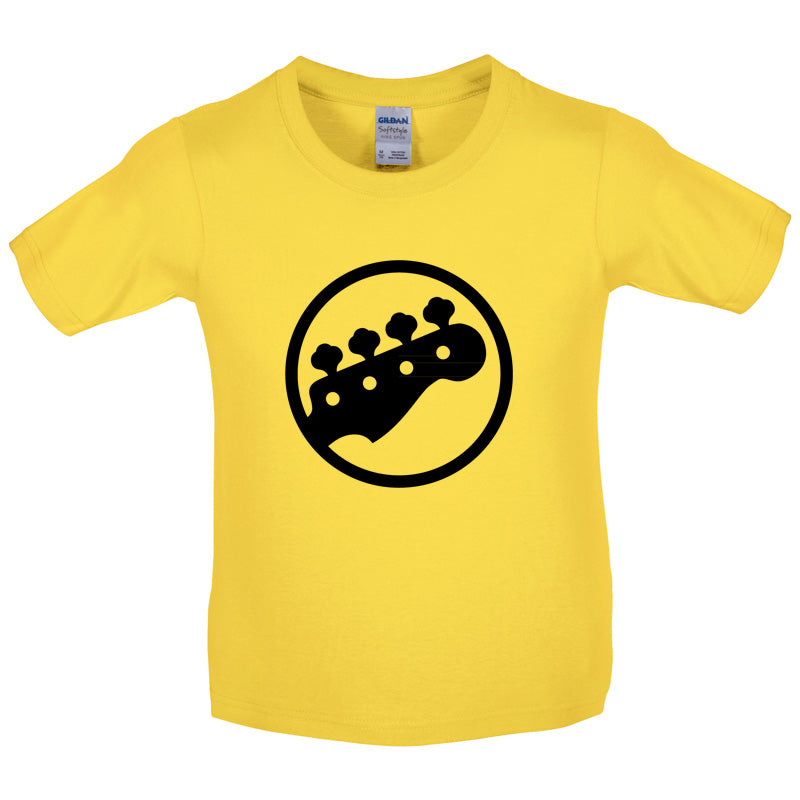 Bass Guitar Headstock Kids T Shirt