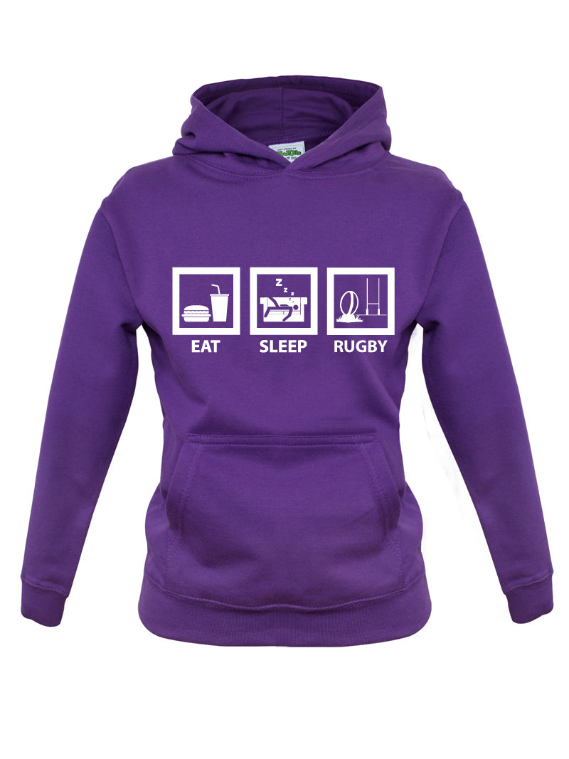 Eat Sleep Rugby Kids T Shirt