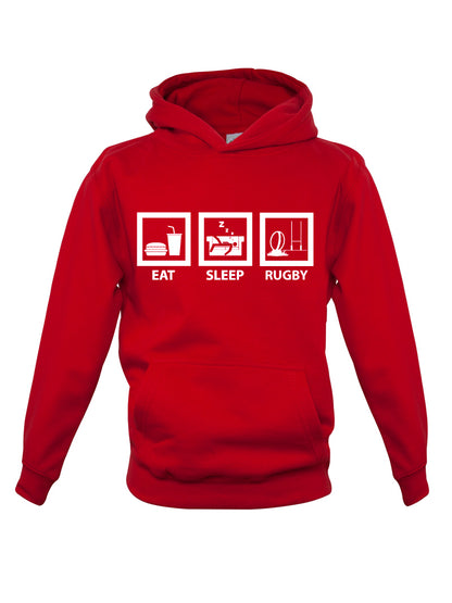 Eat Sleep Rugby Kids T Shirt