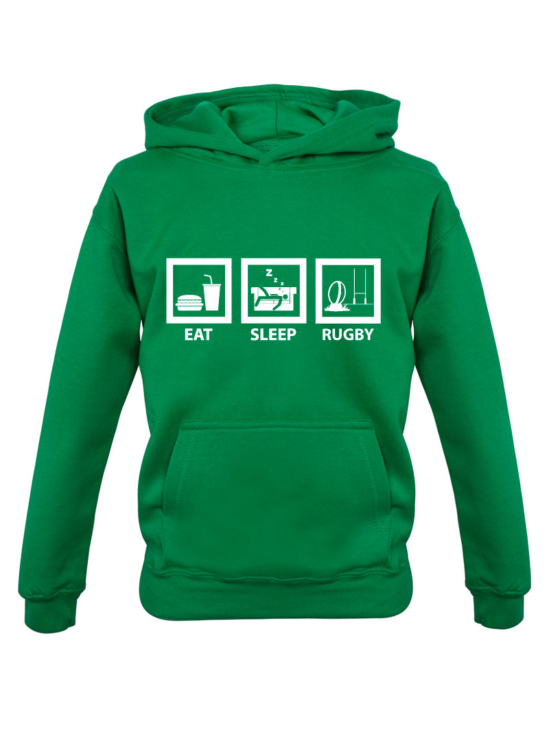 Eat Sleep Rugby Kids T Shirt