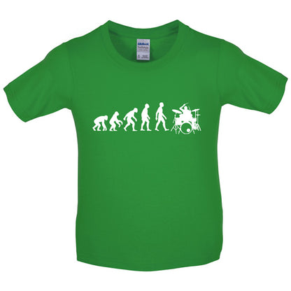 Evolution of Man Drummer Kids T Shirt