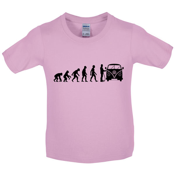 Evolution of Man Split Screen Camper Kids T Shirt