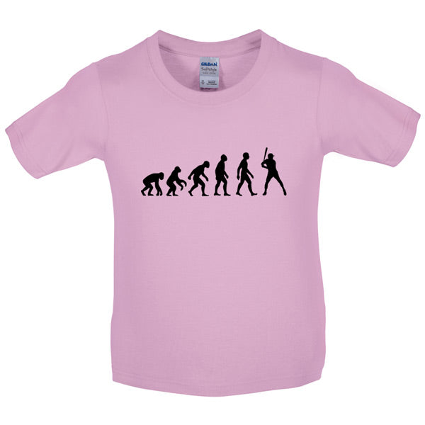 Evolution of Man Baseball Kids T Shirt