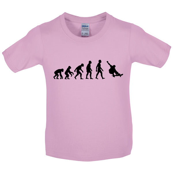 Evolution of Man Skateboard Kids T Shirt