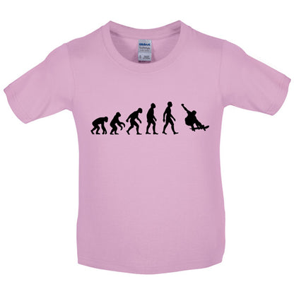 Evolution of Man Skateboard Kids T Shirt