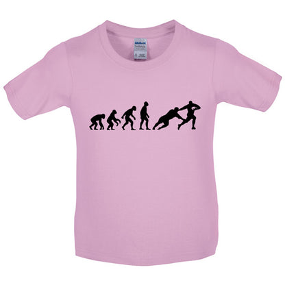 Evolution of Man Rugby Kids T Shirt