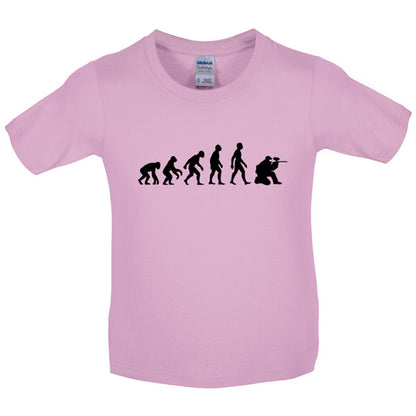 Evolution of Man Paintball Kids T Shirt