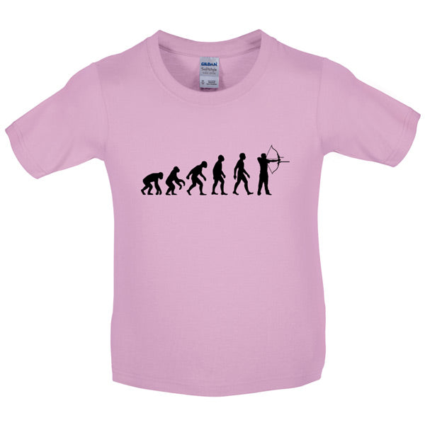 Evolution of Man Archery Kids T Shirt