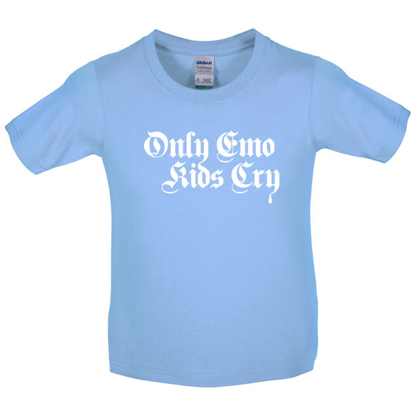 Only emo kids cry Kids T Shirt