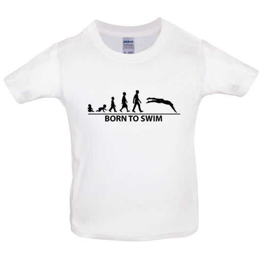 Born to Swim Kids T Shirt