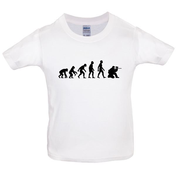 Evolution of Man Paintball Kids T Shirt