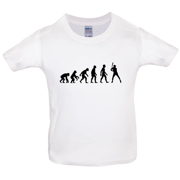 Evolution of Man Baseball Kids T Shirt