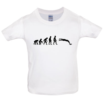 Evolution of Man Swimming Kids T Shirt