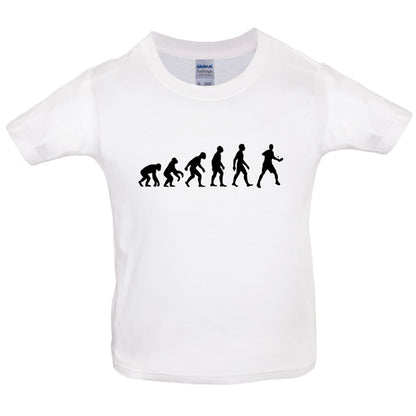 Evolution of Man Table Tennis Kids T Shirt