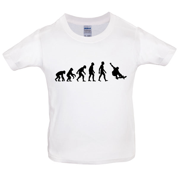 Evolution of Man Skateboard Kids T Shirt