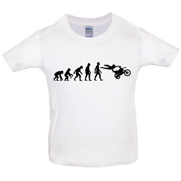 Evolution of Man Motocross Kids T Shirt