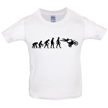 Evolution of Man Motocross Kids T Shirt