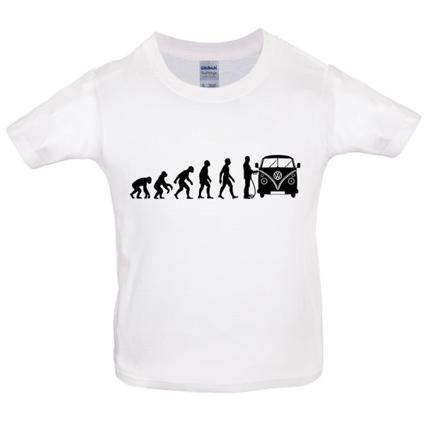 Evolution of Man Split Screen Camper Kids T Shirt